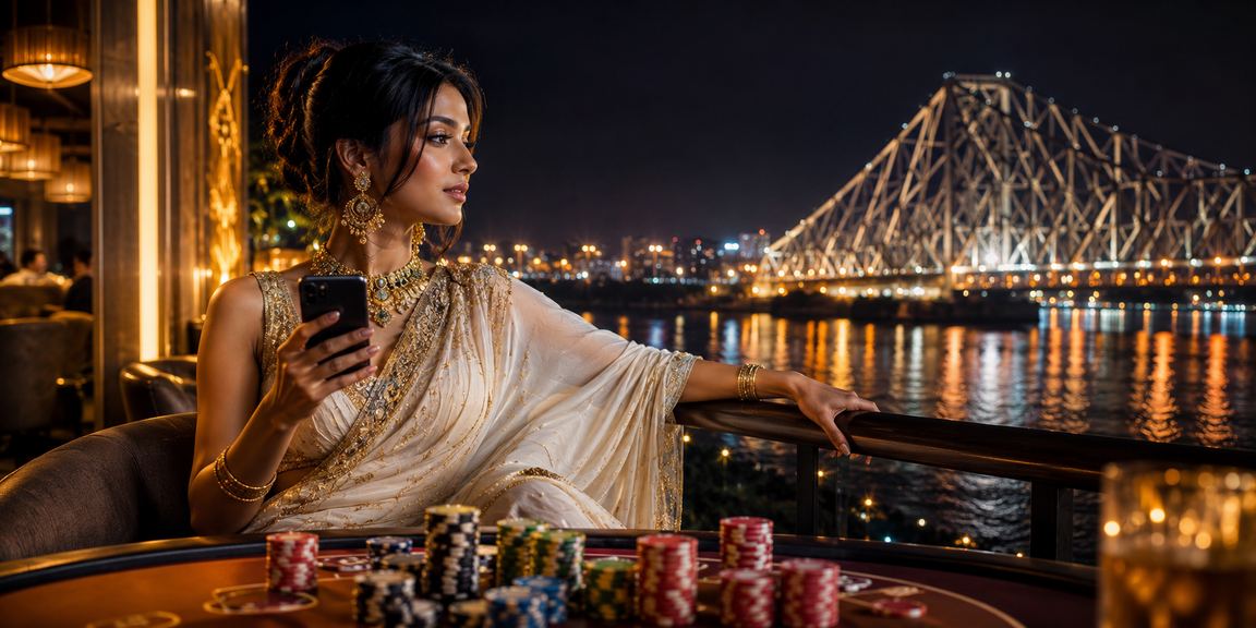Andar Bahar game in Kolkata city with traditional attire